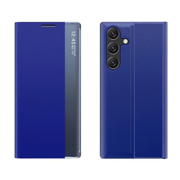Galaxy A55 Fodral Sleep View med Flap - Blå