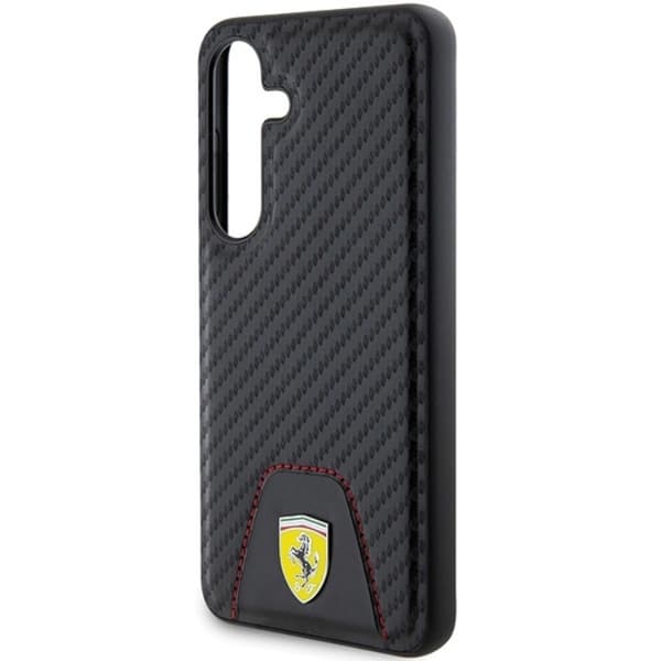Ferrari Galaxy S24 Mobilskal Carbon Stitched Bottom - Svart