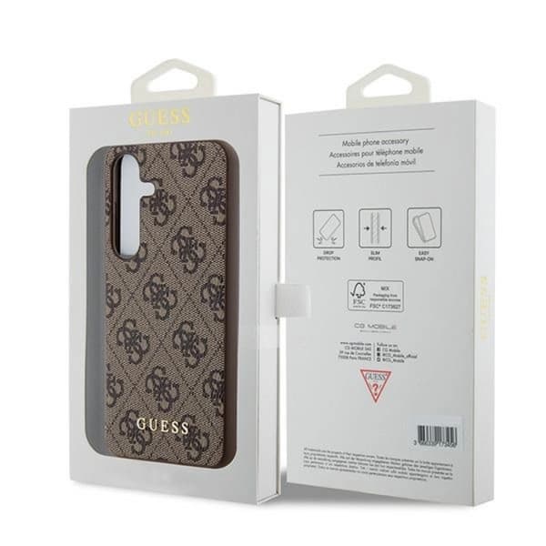 Guess Galaxy A35 5G Mobilskal Metall Gold Logo - Brun