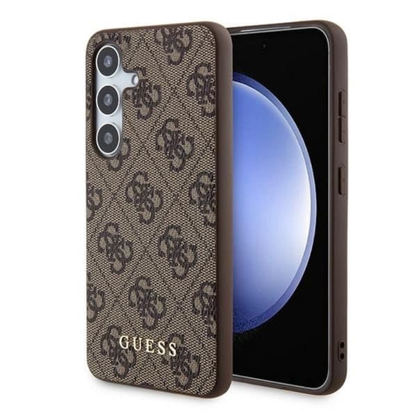 Guess Galaxy A35 5G Mobilskal Metall Gold Logo - Brun