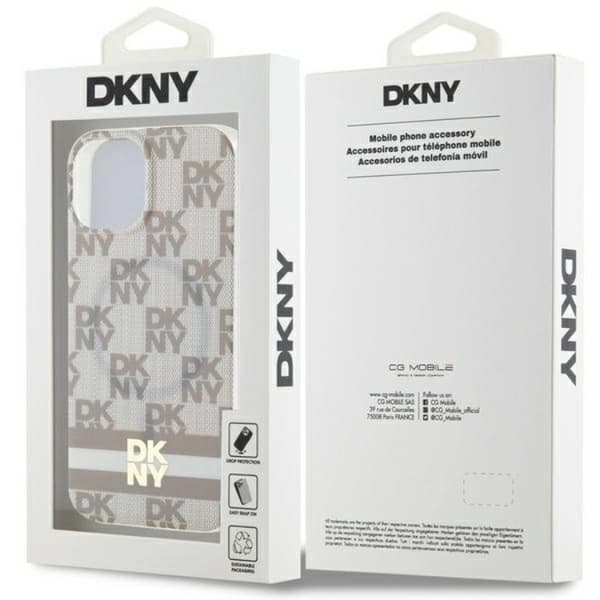 DKNY iPhone 15/14/13 Mobilskal Magsafe IML Checkered Mono Pattern