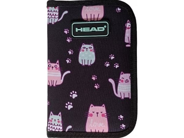Astra pennal Enkelt pennal med dobbel klaff uten tilbehør Head Lovely Kitty AC1