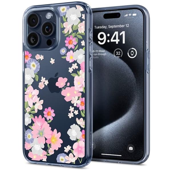 Spigen iPhone 15 Pro Mobilskal Liquid Crystal - Blossom