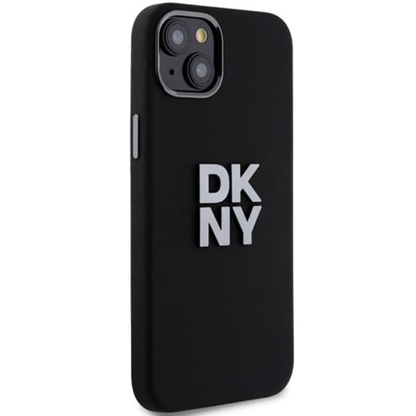DKNY iPhone 15/14/13 Mobilskal Liquid Silikon Metal Logo - Svart