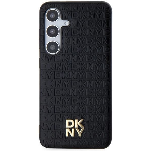 DKNY Galaxy S24 Plus Mobilskal Magsafe Läder Pattern Metal Logo
