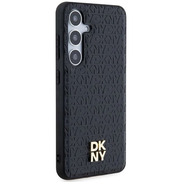 DKNY Galaxy S24 Plus Mobilskal Magsafe Läder Pattern Metal Logo
