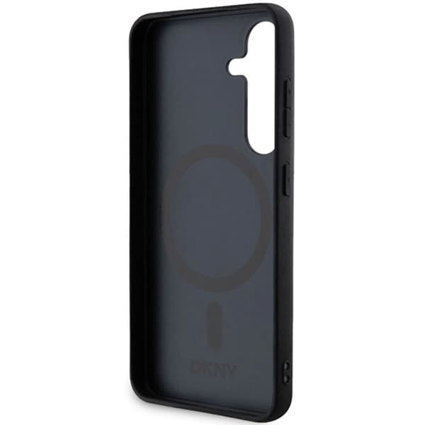 DKNY Galaxy S24 Plus Mobilskal Magsafe Läder Pattern Metal Logo