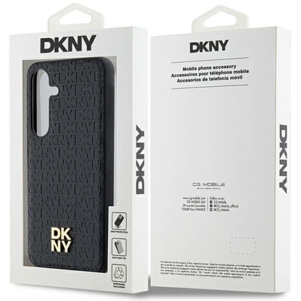 DKNY Galaxy S24 Plus Mobilskal Magsafe Läder Pattern Metal Logo