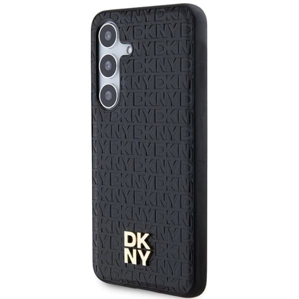 DKNY Galaxy S24 Plus Mobilskal Magsafe Läder Pattern Metal Logo
