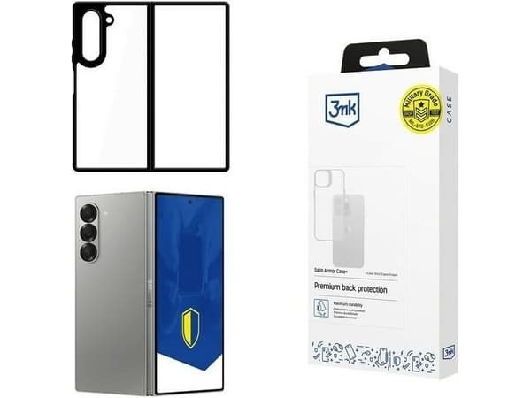3MK Satin Armor Case+ Fold pro Samsung Galaxy Z 6, Omslag, Samsung, Galaxy Z Fold 6, 19,3 cm (7.6"), Transparent