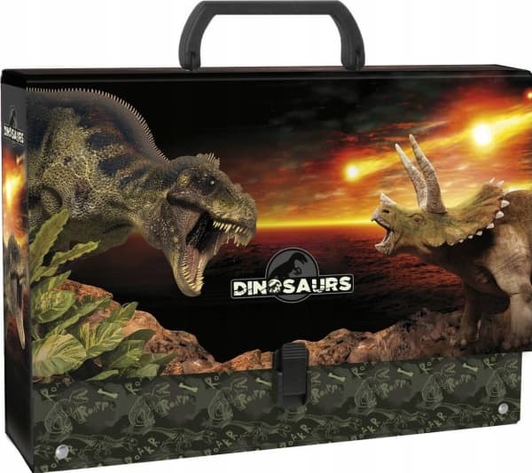 Hard mappe med håndtak Dinosaur 18