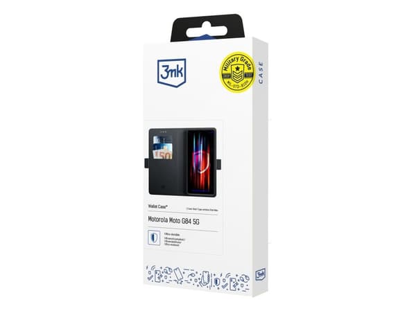 3MK Wallet Case pro Motorola Moto G84 5G, Plånbok, Motorola, Moto G84 5G, 16,6 cm (6.55"), Svart