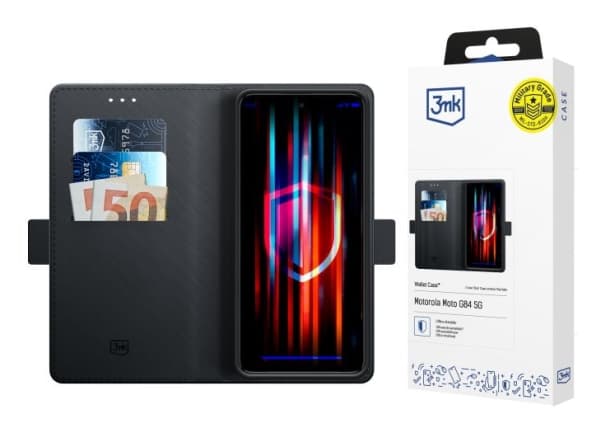 3MK Wallet Case pro Motorola Moto G84 5G, Plånbok, Motorola, Moto G84 5G, 16,6 cm (6.55"), Svart