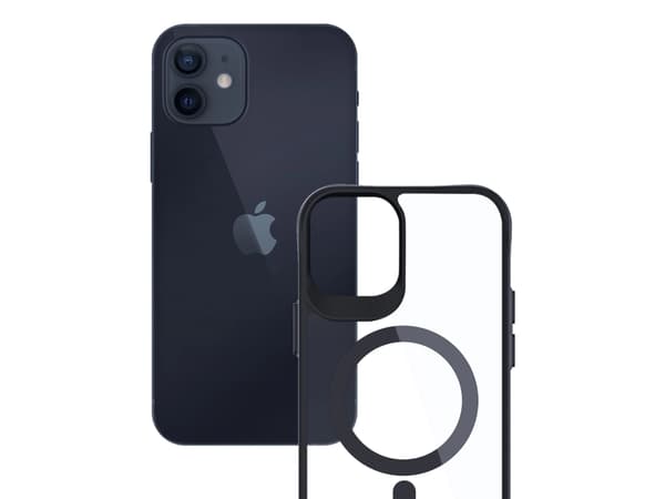 3MK Satin Armor MagCase, Omslag, Apple, iPhone 12 Pro, iPhone 12, 15,5 cm (6.1"), Svart, Transparent