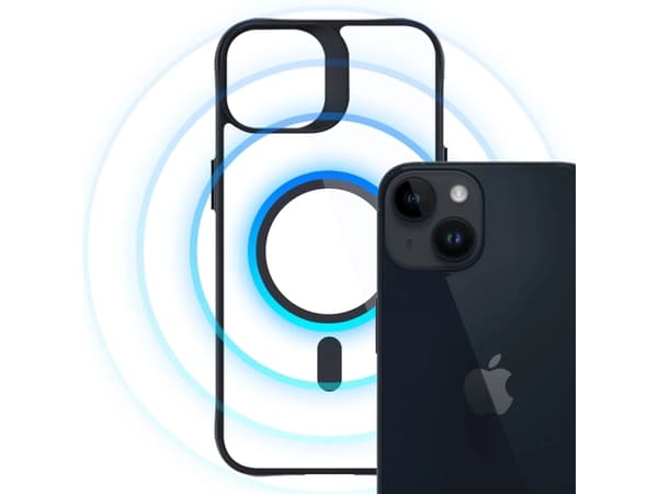 3mk Satin Armor MagCase med MagSafe Apple iPhone 13 / 14 - telefondeksel gjennomsiktig med telefondeksel svart Ramme