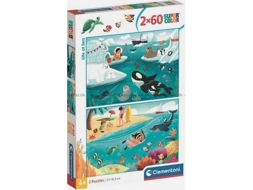 Clementoni Clementoni Puzzle 2x60el SuperColor Life at Sea 24817