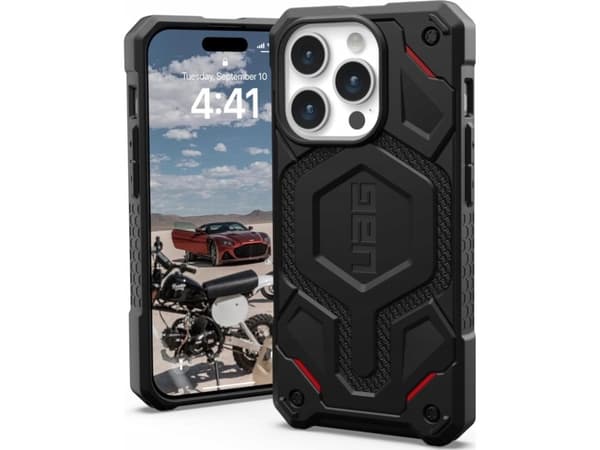 UAG UAG Monarch Pro Magsafe Kevlar beskyttelsesdeksel - for iPhone 15 Pro svart - Sikkerhet garantert. Enkle avdrag. Gratis frakt fra PLN 170.