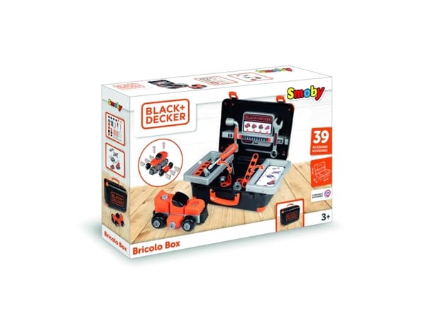 Smoby Black & Decker verktøykoffert + bil i deler