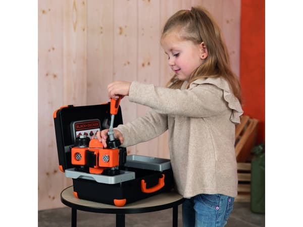 Smoby Black & Decker verktøykoffert + bil i deler