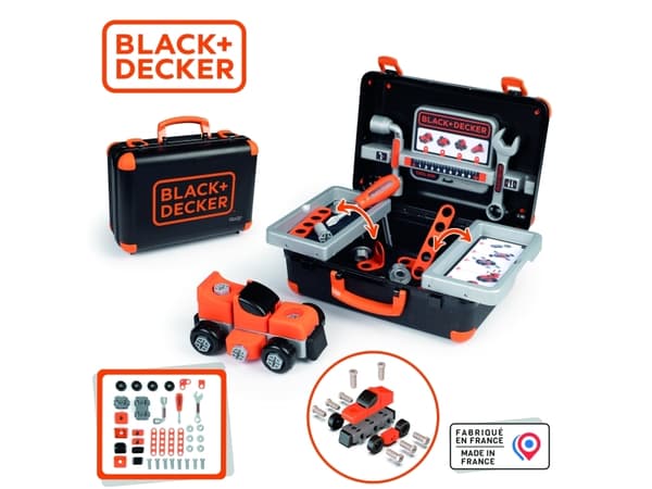Smoby Black & Decker verktøykoffert + bil i deler