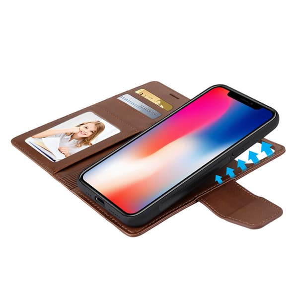 iPhone XR - Praktiskt Dubbelfunktion Plånboksfodral HANMAN