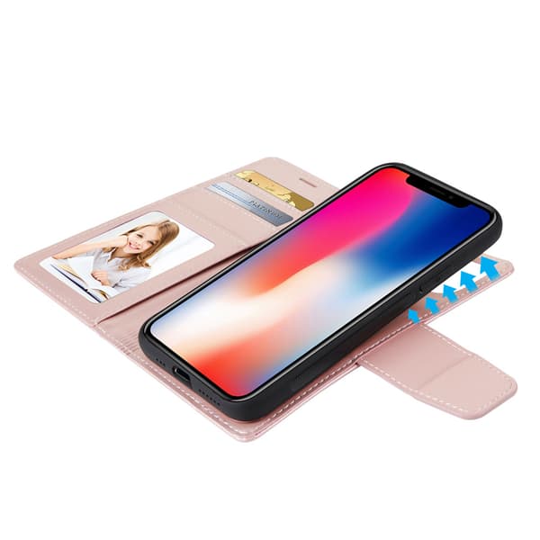 iPhone XR - Praktiskt Dubbelfunktion Plånboksfodral HANMAN