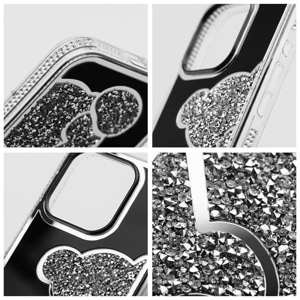 iPhone 14 Pro Mobilskal Teddy Bear - Silver