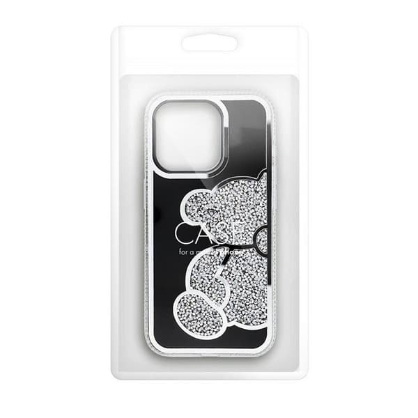 iPhone 14 Pro Mobilskal Teddy Bear - Silver