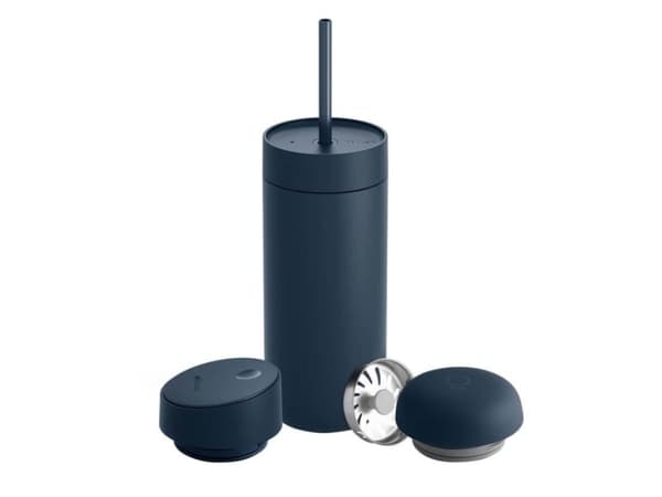 Fellow Fellow - Carter Move Mug 3 i 1 - Termisk krus + 3 capser - Marineblå 473 ml