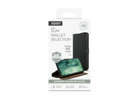 Xqisit Slim Wallet, Plånbok, Samsung, Galaxy S24 Ultra, 17,3 cm (6.8"), Svart