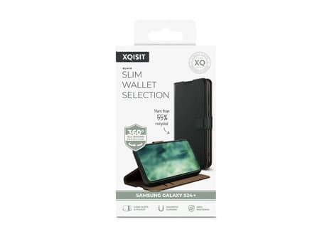 Xqisit Slim Wallet, Plånbok, Samsung, Galaxy S24+, 16,3 cm (6.4"), Svart