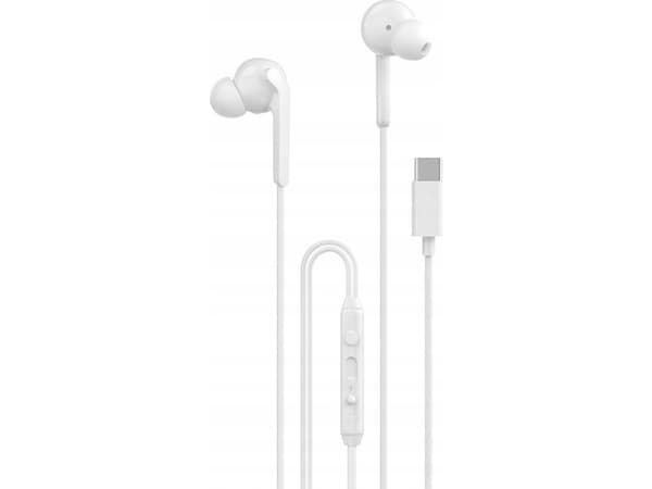 Dudao X3C+ trådbundna USB-C in-ear hörlurar 1,2 m - vit