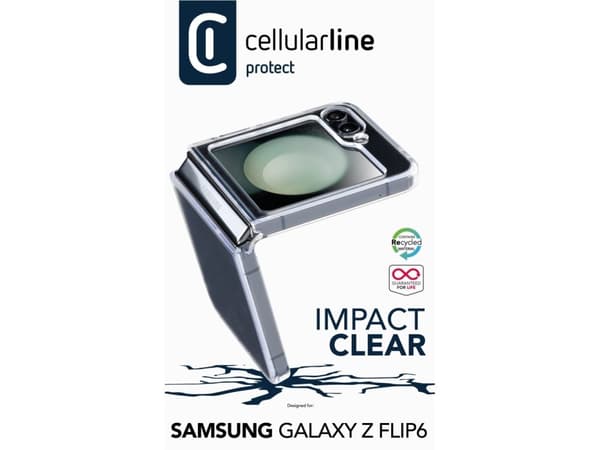 Cellularline 8018080484155, Etui, Samsung, Galaxy Z Flip6, 17 cm (6.7"), Gjennomsiktig