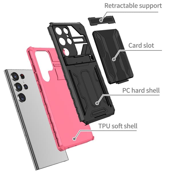 Lyxigt Wallet Skyddsskal för Samsung Galaxy S24 Ultra