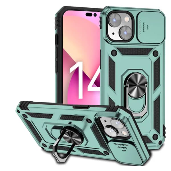 iPhone 15 - Praktiskt Skyddande Skal med Ringhållare