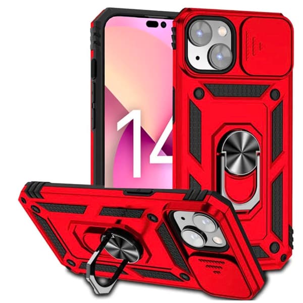 iPhone 15 - Praktiskt Skyddande Skal med Ringhållare