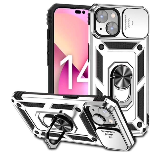 iPhone 15 - Praktiskt Skyddande Skal med Ringhållare