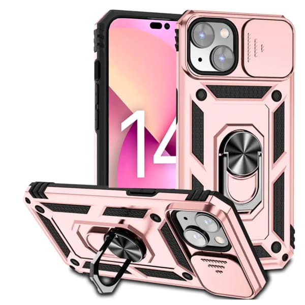 iPhone 15 - Praktiskt Skyddande Skal med Ringhållare