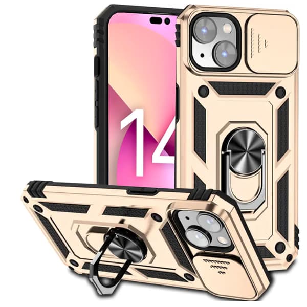 iPhone 15 - Praktiskt Skyddande Skal med Ringhållare