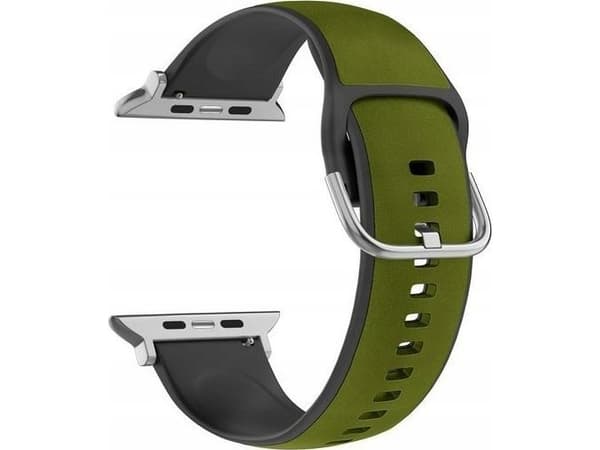 Beline Beline pasek Apple Watch Silico Leather 38/40/41mm zielono-czarny /green-black box