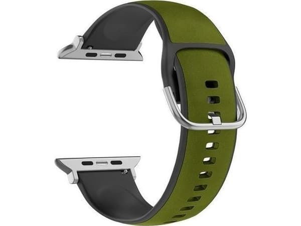 Beline Beline pasek Apple Watch Silico Leather 42/44/45/49mm zielono-czarny /green-black box