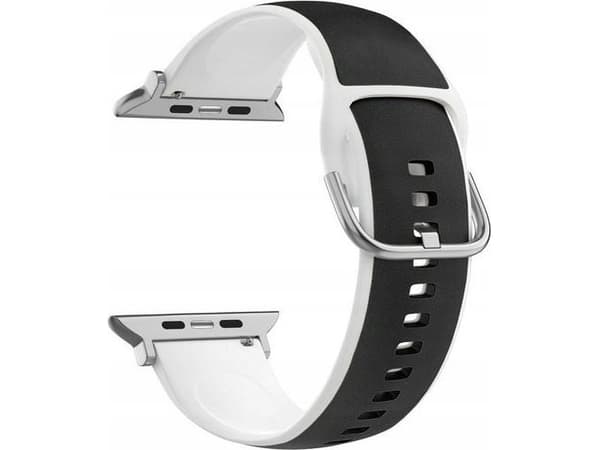 Beline Beline pasek Apple Watch Silico Leather 38/40/41mm czarno-biały /black-white box