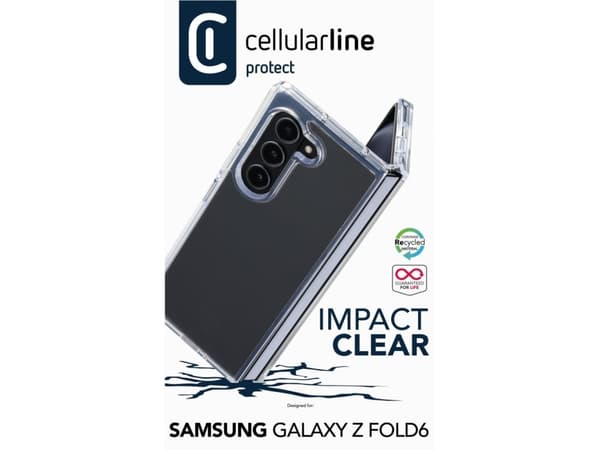 Mobilt bakdeksel Cellular Line Galaxy Fold6 Impact, gjennomsiktig