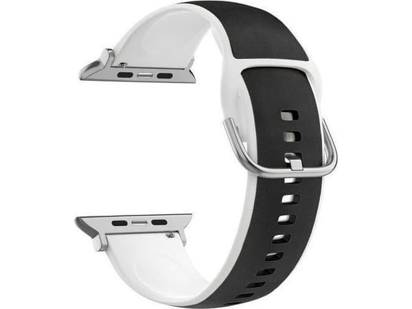 Beline Beline pasek Apple Watch Silico Leather 42/44/45/49mm czarno-biały /black-white box