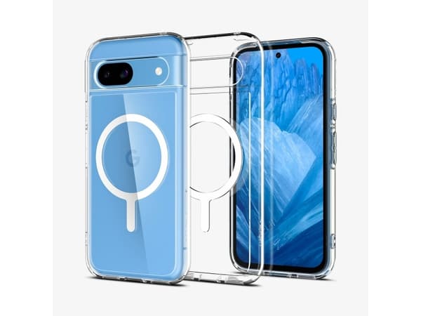 Spigen Ultra Hybrid Metal Ring, Omslag, Google, Pixel 8a, 15,5 cm (6.1"), Transparent, Vit
