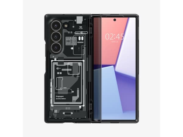Spigen Ultra Hybrid Pro Zero One, kansi, Samsung, Galaxy Z Fold 6, 19,3 cm (7,6"), musta, harmaa