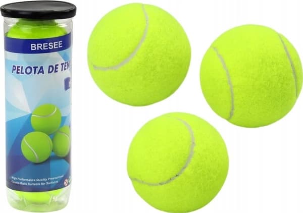 LeanToys Tennisballer Gul Tennisball 3 stk.