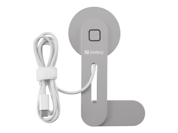 Sandberg ScreenMount - Trådløs ladepute - screen mountable - 15 watt Grå