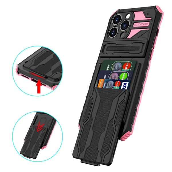 iPhone 13 Pro Plånboksfodral - Stilsäker Design med Militärklassat Skydd
