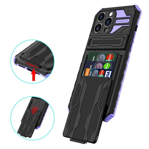 iPhone 13 Pro Plånboksfodral - Stilsäker Design med Militärklassat Skydd